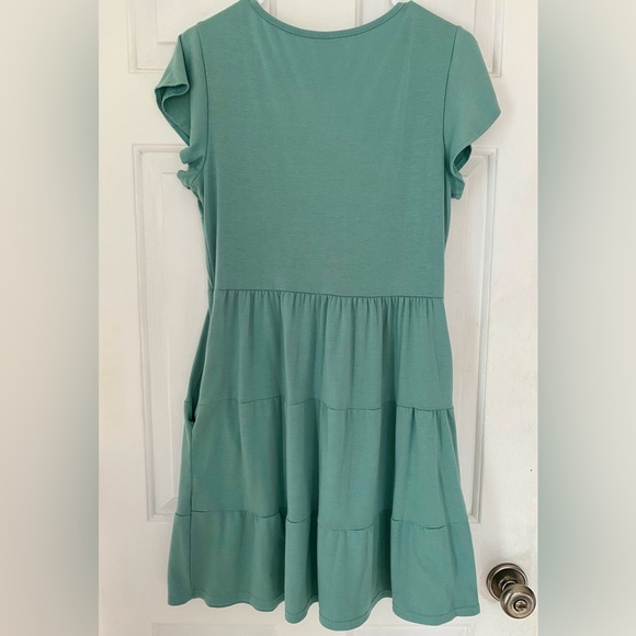 MITILLY Women's Casual T-Shirt Dresses Loose Swing Short Dress with Pockets - Picture 6 of 7